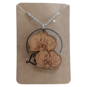 Collier Orchidée butterfly