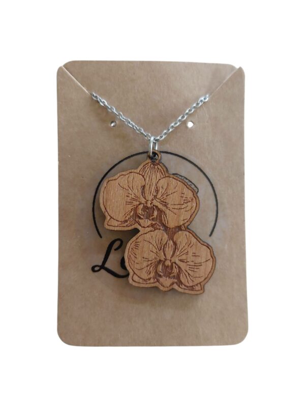 Collier Orchidée butterfly