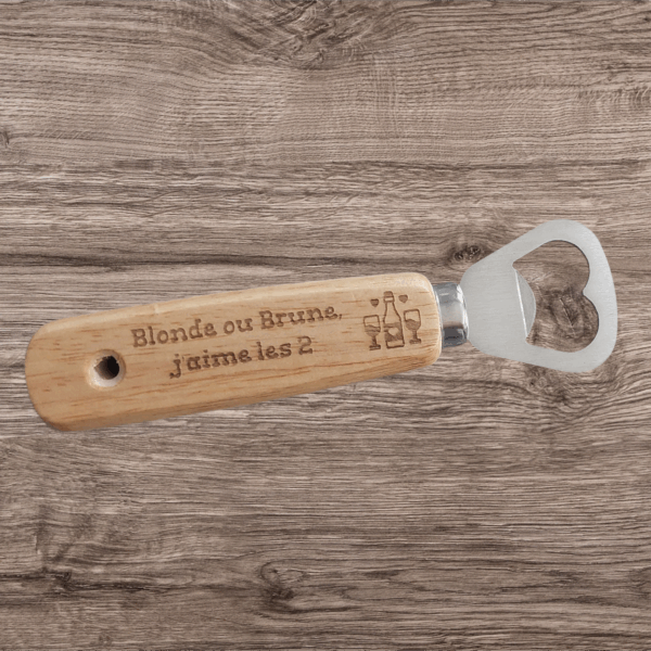 Ouvre bouteille Barman "Blonde ou brune, j'aime les 2"