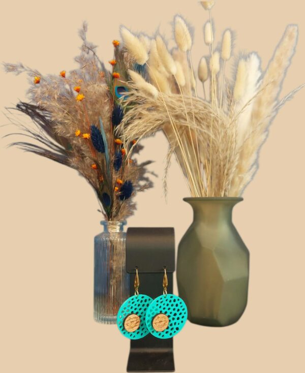 leomile pla Boucle Fleur vert