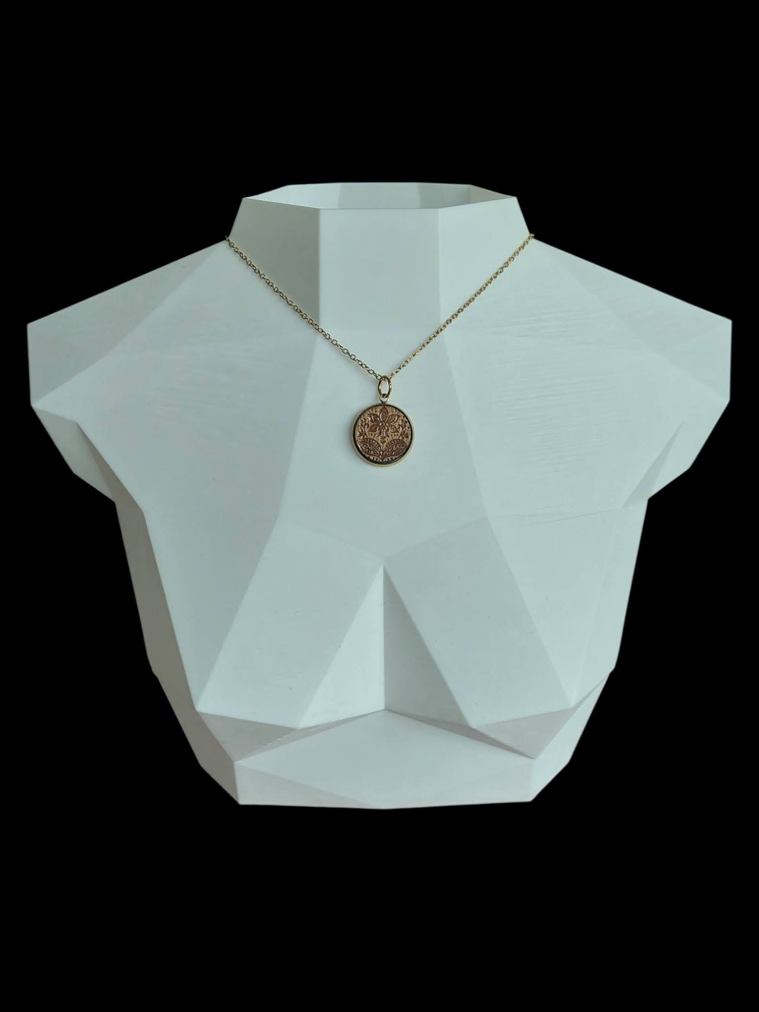 Collier fleurs doré